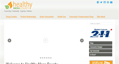 Desktop Screenshot of healthymesacounty.org